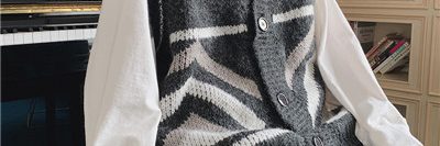 Fashion cotton jacquard couple sweater vest (3)