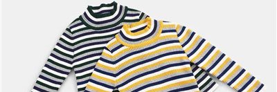 High collar boy stripe sweater wholesale (2)