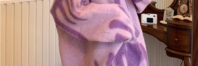 Printed elegant striped oversized knitted sweater (4)