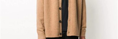 Ribbed drop shoulder wool blend cardigan men’s sweater (6)