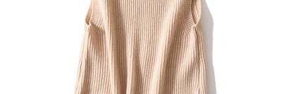 Sleeveless cashmere rib knit turtle sweater vest (3)