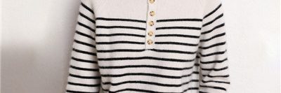 Strip crew neck cashmere women sweater (4)