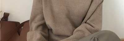 Women’s loose pullover retro turtleneck sweater (4)