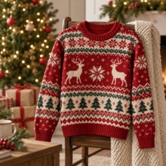 Christmas jacquard sweater for seasonal OEM private label and wholesale orders