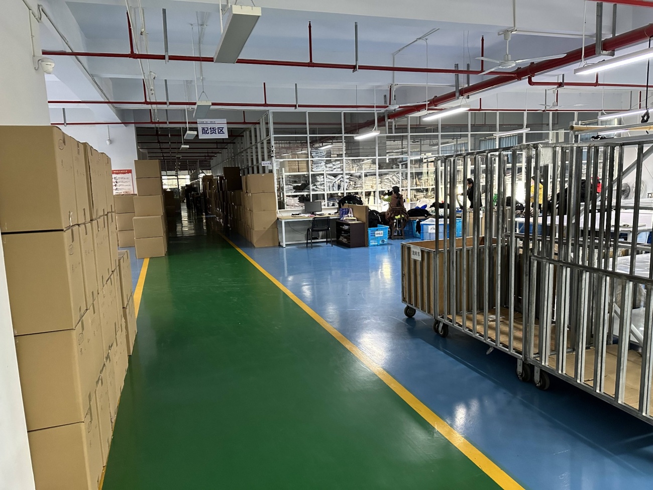 Sweater Packing and Order Preparation Area